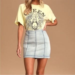 Free People Jean Skirt